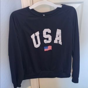 navy/black USA long sleeve